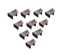 Serratura for finestra scorrevole orizzontale da 4 pezzi | Sicurezza for vinile/alluminio | Installazione semplice e regolabile per Finestre e Porte(Brown,10pcs)
