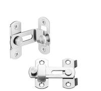 Serratura for porta a 90 gradi, in acciaio inox, con gancio e viti, 1/2 pz.(90 Degree,1PC)