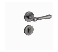 Serratura for porta camera da letto Serratura divisa Maniglia Serratura Domestica Interna Magnetica Silenziosa Maniglia for porta bagno Set completo di serratura for porta in legno(A steel gray 7255 m
