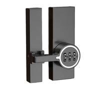Serratura for porta con password a 3 cifre luminosa in lega di zinco da 2 pezzi fibbia sicurezza for porte stanze, armadietti for vino e in vetro Per Porte Finestre(Grey)