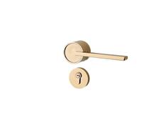 Serratura for porta della camera da letto, interna, nordica, moderna, semplice, magnetica, silenziosa, for uso domestico, serratura divisa, porta in legno, maniglia della porta(Bright Golden magnetic