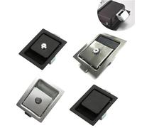 Serratura for porta dell'armadio quadrata con chiave o meno for scatola elettronica auto camion bagagliaio pickup autobus MS215 G 1 pz(Silver)