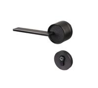 Serratura for porta divisa Casa Camera da letto Silenzioso Antifurto for interni Bagno Maniglia in legno massello in lega di zinco(Gun gray)