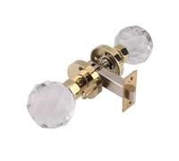 Serratura for porta in cristallo Serratura a sfera American Golden Light Lucchetto for porta interna di lusso Semplice stile europeo Camera da letto Serratura silenziosa divisa(115Golden bathroom lock