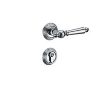 Serratura for porta in legno argento brillante, luce di lusso, diviso for interni, camera da letto, abito nordico, semplice, americano, francese, maniglia for porta magnetica silenziosa(A silent 35-50