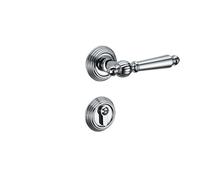 Serratura for porta in legno argento brillante, luce di lusso, diviso for interni, camera da letto, abito nordico, semplice, americano, francese, maniglia for porta magnetica silenziosa(A magnetic suc