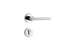 Serratura for porta in legno argento brillante, luce di lusso, diviso for interni, camera da letto, abito nordico, semplice, americano, francese, maniglia for porta magnetica silenziosa(C magnetic suc