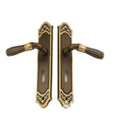 Serratura for porta in legno massello di rame puro in stile cinese, serratura for porta interna retrò for camera da letto, maniglia silenziosa in stile europeo, maniglia semplice(226 26 bronze)