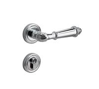Serratura for porta in ottone francese semplice europea in argento puro rame silenzioso serratura for porta di casa maniglia for porta interna in legno(Silent Model)