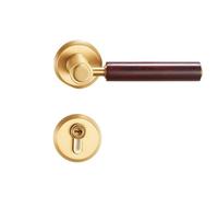 Serratura for porta in ottone, porta interna in legno, maniglia in mogano, serratura silenziosa cinese in ottone