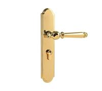 Serratura for porta in ottone puro di lusso Golden Light, stile americano francese, for interni, camera da letto, maniglia for porta in legno integrata e silenziosa(122 silent model)