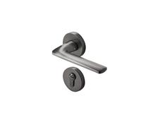 Serratura for porta in rame puro, serratura magnetica for porta interna della camera da letto, serratura moderna semplice in ottone for uso domestico, serratura for porta in legno massello(Steel gray