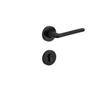 Serratura for porta in rame puro villa della camera da letto interna serratura magnetica divisa moderna semplice for in legno massello di ottone for uso domestico(Elegant black zinc alloy)