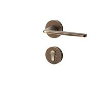 Serratura for porta in rame puro villa della camera da letto interna serratura magnetica divisa moderna semplice for in legno massello di ottone for uso domestico(Coffee bronze pure copper)