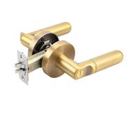 Serratura for porta interna Camera da letto Domestica In legno Singola lingua Maniglia for camera di sicurezza Globo universale a tre leve(Greyish Brown)