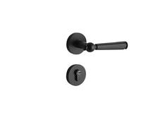 Serratura for porta interna Camera da letto Semplice Magnetica Silenziosa Maniglia in lega di zinco nera Serratura Maniglia for porta Serratura for porta in legno divisa(Yahei B 7250 lock body)