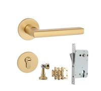 Serratura for porta interna camera da letto stanza magnetica aspirazione silenziosa(Natural)