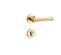 Serratura for porta interna con serratura divisa in PVD, nucleo in rame, aspirazione magnetica, silenziosa, in lega di zinco, serratura for porta di lusso leggera(Type A PVD zinc alloy split lock)