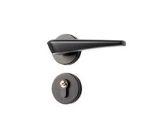 Serratura for porta interna della camera da letto, serratura americana nera, maniglia for porta, serratura magnetica silenziosa, divisa(Yahei A type magnetic suction)