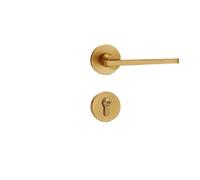 Serratura for porta interna della camera da letto Serratura nera con maniglia in lega di zinco Serratura con maniglia in rame minimalista Serratura magnetica silenziosa for porta(Copper color pure cop