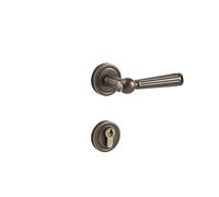 Serratura for porta interna in ottone americano Split Retro Camera da letto Serratura for porta in legno silenziosa Maniglia magnetica for porta in ottone(Coffee bronze,Magnetic suction)