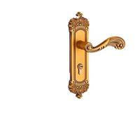 Serratura for porta interna nera for camera da letto in legno Serratura for porta Ingegneria Maniglia silenziosa Hardware Serratura Maniglia Serratura meccanica for porta(F yellow bronze T619 14)