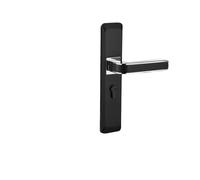 Serratura for porta interna nera for camera da letto in legno Serratura for porta Ingegneria Maniglia silenziosa Hardware Serratura Maniglia Serratura meccanica for porta(D black chrome T07 216)