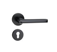 Serratura for porta interna nera, maniglia magnetica in alluminio, maniglia divisa, serratura for porta della camera da letto, serratura silenziosa in legno(D41-S19spaceblack(with58mutelockbody))
