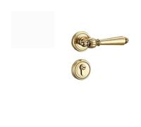Serratura for porta interna, serratura silenziosa, luce dorata for porta in legno francese, maniglia for porta di lusso, porta della camera da letto, serratura magnetica divisa(D PVDGolden silent lock