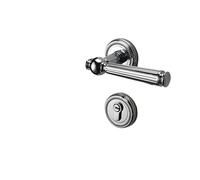Serratura for porta interna, serratura silenziosa, luce dorata for porta in legno francese, maniglia for porta di lusso, porta della camera da letto, serratura magnetica divisa(B bright chrome silent)