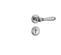 Serratura for porta interna, serratura silenziosa, luce dorata for porta in legno francese, maniglia for porta di lusso, porta della camera da letto, serratura magnetica divisa(E bright chrome silent)