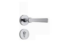 Serratura for porta Luce di lusso Oro Serratura magnetica Corpo Camera da letto Bagno Ferramenta Maniglia for porta Casa Set completo di serrature for porte in legno(Bright Chrome)