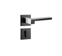 Serratura for porta nera Semplice camera da letto Porta magnetica silenziosa Serratura divisa Serratura interna for uso domestico Porta in legno Serratura in lega di zinco(Black chrome)