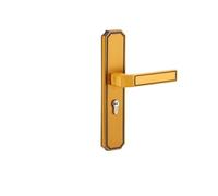 Serratura for porta nera Semplice serratura for interna della camera da letto Ingegneria Maniglia silenziosa meccanica for Hardware for(B yellow bronze Chinese style)