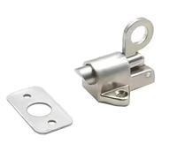 Serratura for porta scorrevole, 1 pezzo in acciaio inossidabile 201, chiusura for finestra, cancello, anello di sicurezza, molla con vite, argento(Positive)