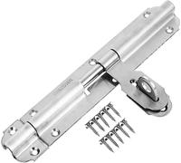 Serratura for porta scorrevole, 2 pezzi da 4''/6''/8''/10''/12'' Set di chiavistelli for finestra a destra con serratura(Silver,8'')