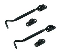 Serratura for porta scorrevole, 2 pezzi da 4"/6"/8" Gancio for la privacy for cabina for occhiello Ganci for for e con viti di montaggio(Black,8")