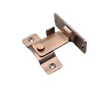 Serratura for porta scorrevole, 2 pezzi, gancio for chiavistello ad angolo retto da 90°, fibbia for cancello, bulloni curvi, for porte e finestre(Reddish Brown)