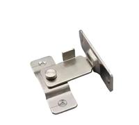 Serratura for porta scorrevole, 2 pezzi, gancio for chiavistello ad angolo retto da 90°, fibbia for cancello, bulloni curvi, for porte e finestre(Silver)