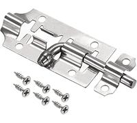 Serratura for porta scorrevole, 4 pezzi di serratura for da 3/4/5/6 pollici a forma L, finitura lucida for applicazioni sicurezza, armadietti(5'')