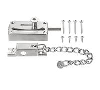 Serratura for porta scorrevole a bullone, 1 kit di serratura for, robusta sicurezza e catena antifurto, fermo for cancello in acciaio inossidabile