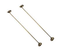 Serratura for porta scorrevole, confezione da 2 ganci in ottone for cabina, chiavistello for cancello giardino, for, ideale for fissare e tenere aperte porte(Bronze,30cm)