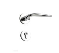 Serratura for porta semplice nordica, interna, silenziosa, con aspirazione magnetica, serratura americana divisa, maniglia for porta in legno nero, serratura for porta della camera da letto(Bright chr