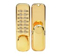 Serratura for porta senza chiave in lega di zinco, serratura a combinazione meccanica, serratura a codice for maniglia for porta domestica, ferramenta for porta a 3 colori, 1 pezzo(Gold)