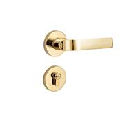 Serratura for porta silenziosa della camera da letto Serratura divisa 7255 Serratura magnetica for bagno Set completo di serratura meccanica for porta in legno silenziosa interna(Golden style 7255 mag
