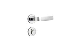 Serratura for porta silenziosa della camera da letto Serratura divisa 7255 Serratura magnetica for bagno Set completo di serratura meccanica for porta in legno silenziosa interna(Bright chrome 7255 ma