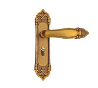 Serratura for porta silenziosa europea Camera da letto Serratura for porta in legno massello Serratura for porta in bronzo giallo Set di serrature magnetiche for interni(Brass,Big 50 Silent Lock)