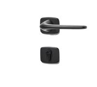 Serratura for porta sottile della camera da letto, serratura magnetica for in legno, con maniglia silenziosa, for la casa(Black)