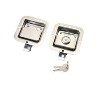 Serratura for portiera auto, serratura elettrica for rimorchi, in acciaio inox 304, tipo scatola, 1 pezzo(With Lock)