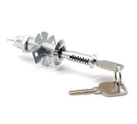 Serratura Gara in lega di zinco con anima in rame, cavo metallico da 2 metri per Rolli Shuer e porte industriali, serratura manuale Gara Surity Lock adatta a pannelli da 10-45 mm, due chiavi incluse